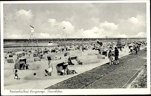 Ak Nordseebad Wangerooge in Ostfriesland, Strandleben