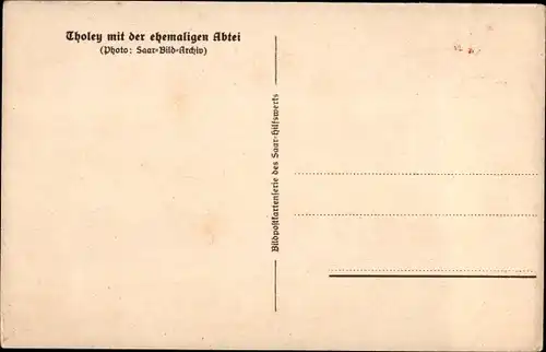 Ak Tholey im Saarland, Gesamtansicht, ehemalige Abtei