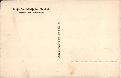 Ak Mettlach im Saarland, Große Saarschleife