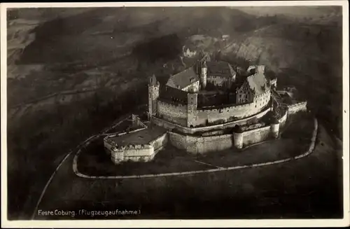 Ak Coburg in Oberfranken, Veste Coburg, Luftaufnahme