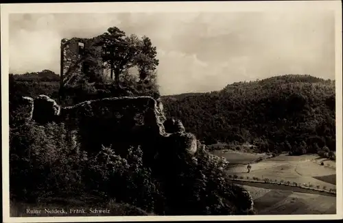 Ak Streitberg Wiesenttal Fränkische Schweiz, Ruine Neideck