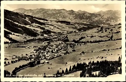 Ak Bad Hindelang im Allgäu, Panorama von der Jochstraße gesehen, Ostrachtal