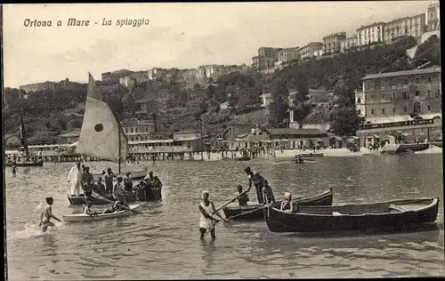 Ak Ortona a Mare Abruzzo, Blick zum Strand, Hotels, Badespass