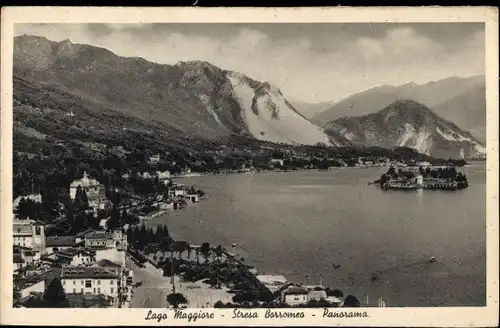 Ak Lago Maggiore Piemont, Stresa Borromeo, Panorama