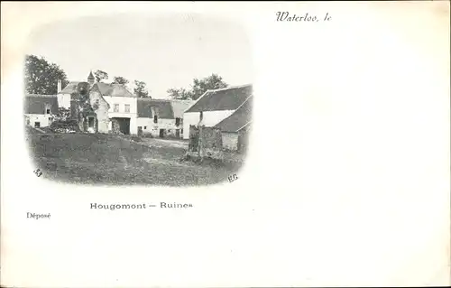 Ak Waterloo Wallonisch-Brabant, Hougomont-Ruinen