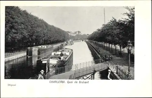 Ak Charleroi Wallonien Hennegau, Quai de Brabant