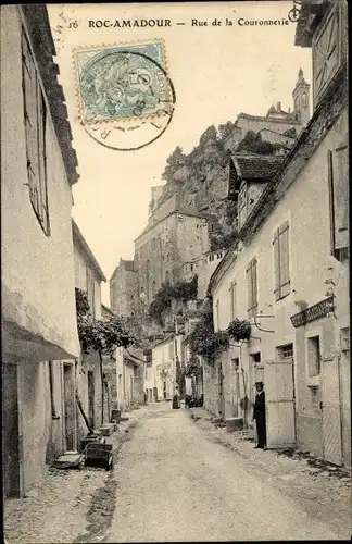 Ak Rocamadour Lot, Rue de la Couronnerie