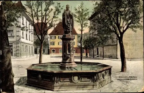 Ak Radolfzell am Bodensee, Radoldusbrunnen