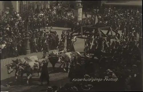 Ak Wien, Kaiserhuldigungs-Festzug 1908, Zuschauer