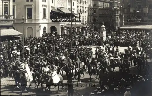 Ak Wien, Kaiserhuldigungs-Festzug 1908, Reiter