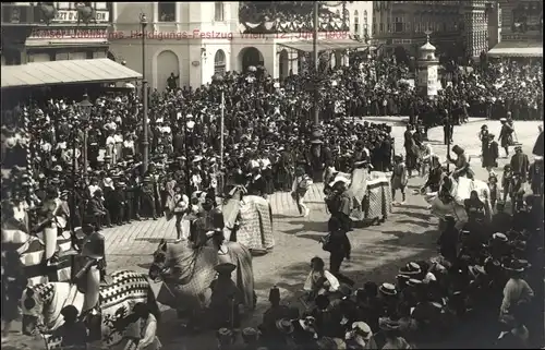 Ak Wien, Kaiserhuldigungs-Festzug 1908, Reiter, Zuschauer