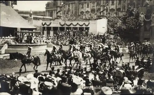 Ak Wien, Kaiserhuldigungs-Festzug 1908, Reiter