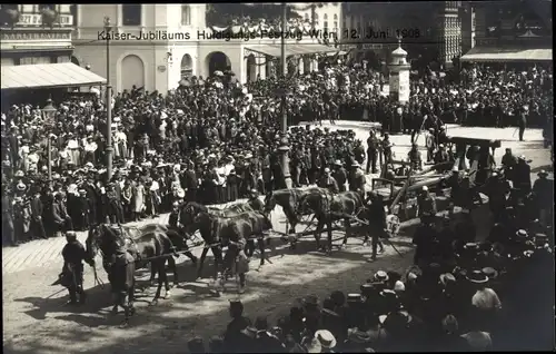 Ak Wien, Kaiserhuldigungs-Festzug 1908