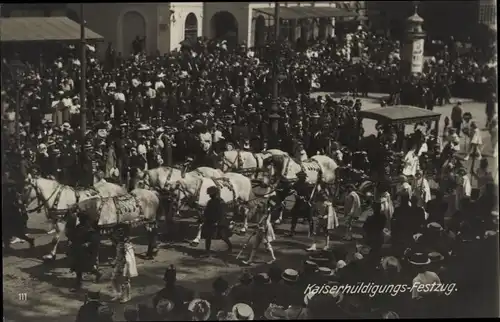 Ak Wien, Kaiserhuldigungs-Festzug 1908, Kutsche