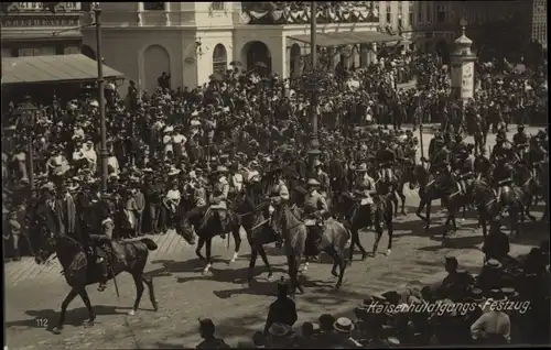 Ak Wien, Kaiserhuldigungs-Festzug 1908, Reiter