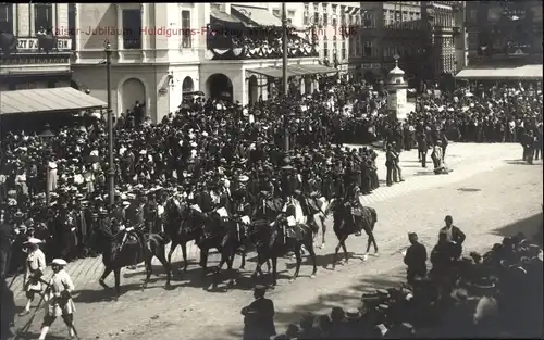 Ak Wien, Kaiserhuldigungs-Festzug 1908, Reiter