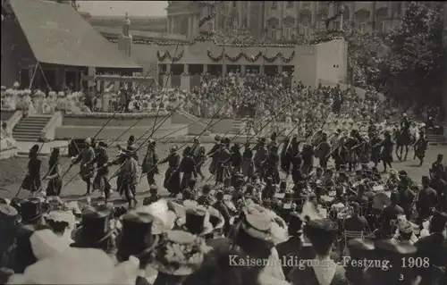 Ak Wien, Kaiserhuldigungs-Festzug 1908, historische Gruppe