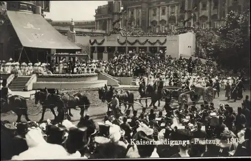 Ak Wien, Kaiserhuldigungs-Festzug 1908, Zuschauer, Kanone