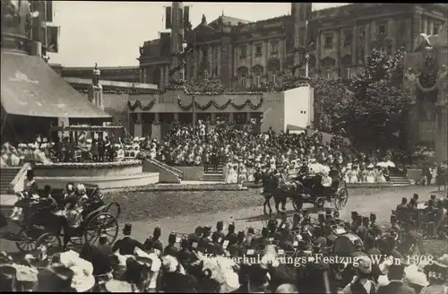 Ak Wien, Kaiserhuldigungs-Festzug 1908, Kutschen