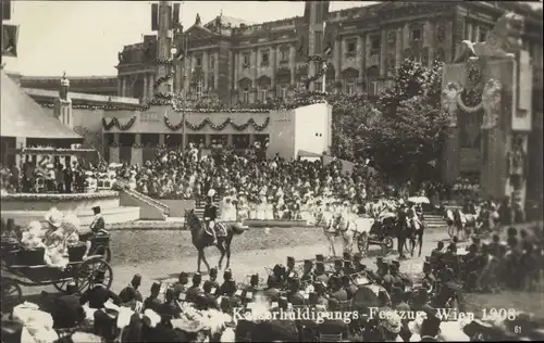 Ak Wien, Kaiserhuldigungs-Festzug 1908, Kutschen