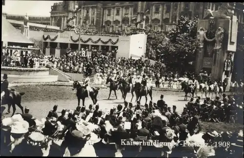 Ak Wien, Kaiserhuldigungs-Festzug 1908, historische Gruppe