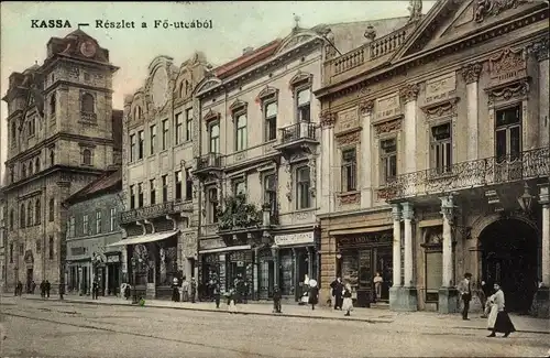 Ak Košice Kassa Kaschau Slowakei, Straßenpartie