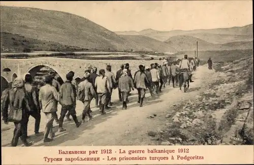 Ak Podgorica Montenegro, Balkankrieg 1912, türkische Kriegsgefangene