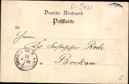 Litho Zimmersacher Blauenthal Eibenstock im Erzgebirge, Gastwirtschaft C. F. Ficker, Auersberg