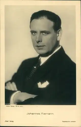 Ak Schauspieler Johannes Riemann, Portrait