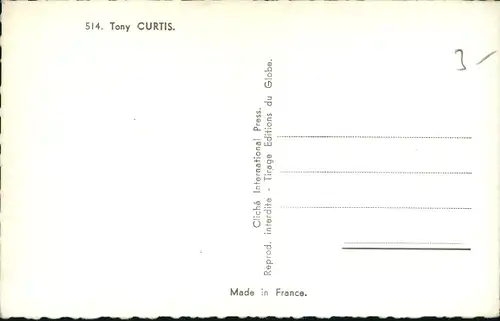 Ak Schauspieler Tony Curtis,  Portrait