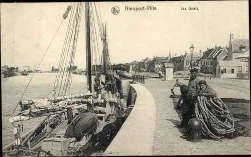 Ak Nieuwpoort City Westflandern, The Quays