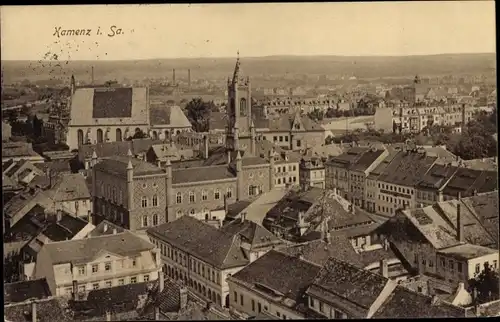 Ak Kamenz in Sachsen, Gesamtansicht, Kirche