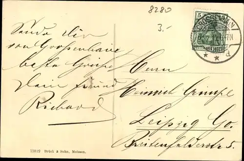 Ak Großenhain Sachsen, Springbrunnen, Stadtpark