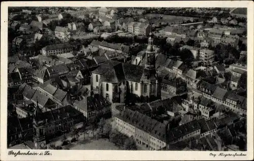 Ak Großenhain Sachsen, Fliegeraufnahme