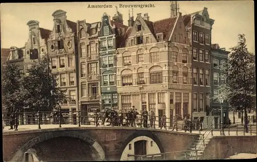 Ak Amsterdam Nordholland Niederlande, Brouwersgracht