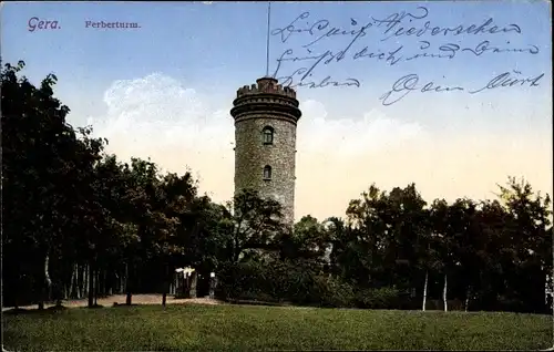 Ak Gera in Thüringen, Ferberturm