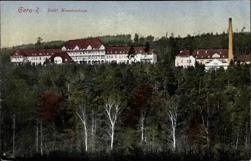 Ak Gera in Thüringen, Städtisches Krankenhaus