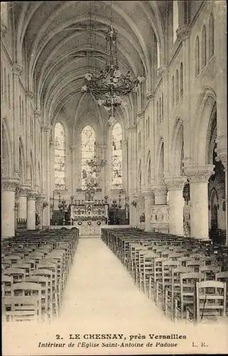 Ak Le Chesnay Yvelines, Innenraum der Kirche St. Antoine de Padoue