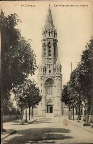 Ak Le Chesnay Yvelines, Kirche St-Antoine de Padoue