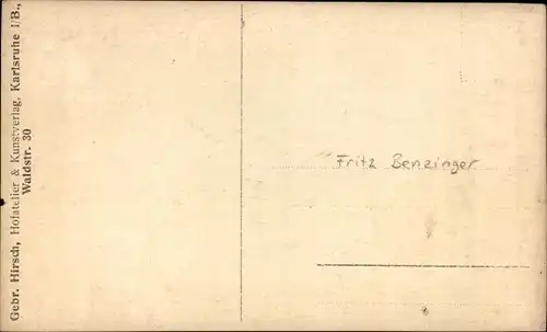 Ak Schauspieler Fritz Benzinger, Portrait, Autogramm