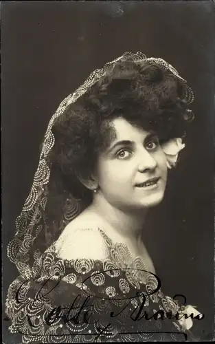 Ak Schauspielerin Lotte Brauns, Portrait, Autogramm