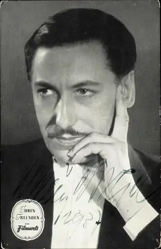 Ak Schauspieler Willy Birgel, Portrait, Autogramm