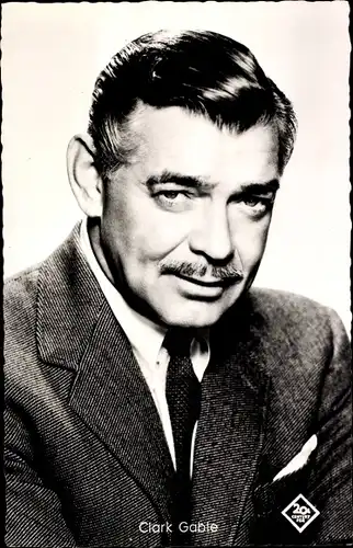 Ak Schauspieler Clark Gable, Portrait, Treffpunkt Hongkong