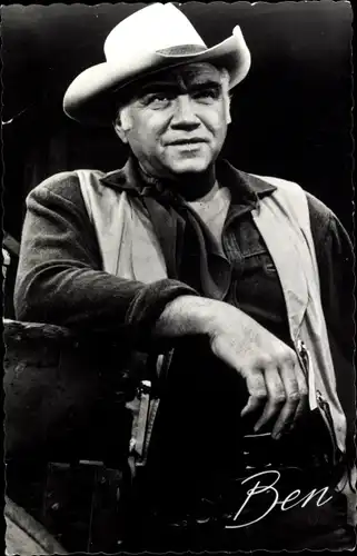 Ak Schauspieler Lorne Greene, Ben, Portrait, Film Bonanza