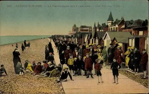 Ak Cayeux sur Mer Somme, Promenade des Planches, Villen