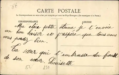 Postkarte Montigny-le-Roi Haute Marne, Kapelle Ste-Madeleine, Winter