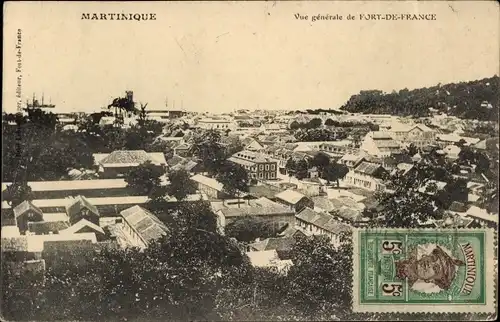 Ak Fort de France Martinique, Gesamtansicht