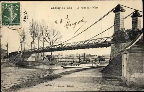 Ak Choisy im Bac Oise, Pont sur l’Oise