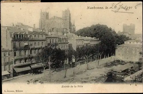 Ak Narbonne-Aude, Eingang zur Stadt