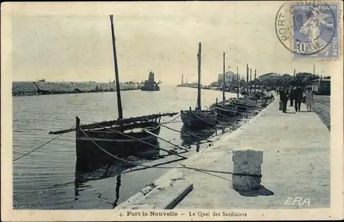 Ak Port la Nouvelle Aude, Le Quai des Sardiniers